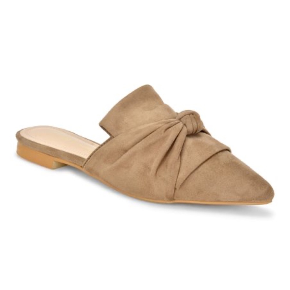 Vintage Havana Dawn Knotted Mule Flat in Soft Blue